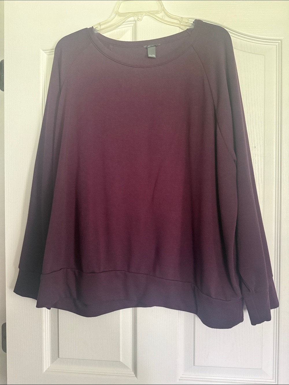 Eddie Bauer Women's Long Sleeve Pullover Top - Plum XXL